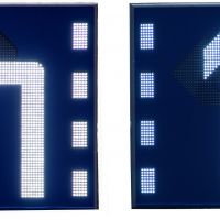 2、直行左轉可變車道標牌（帶分道線）-產品圖