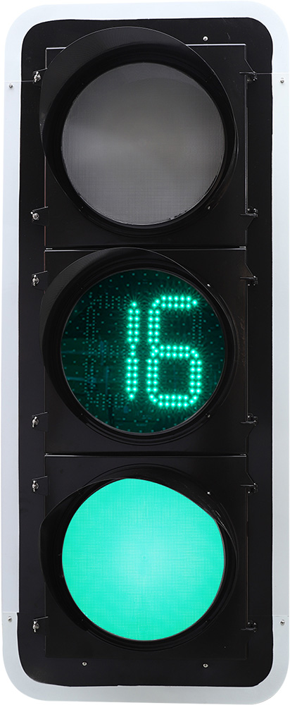 紅綠滿盤中間黃滿盤帶雙8數顯信號燈-2