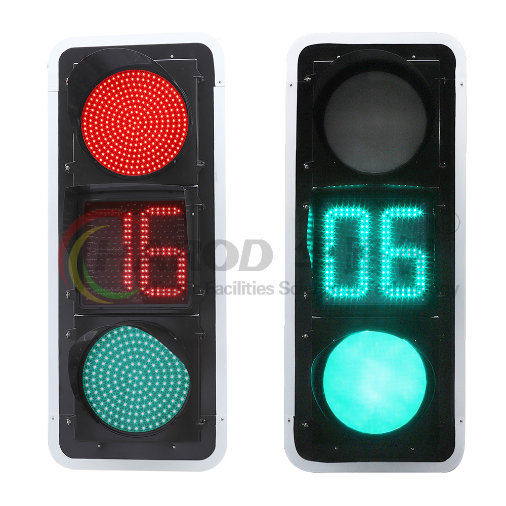 紅綠滿盤黃盤內嵌雙8數顯信號燈