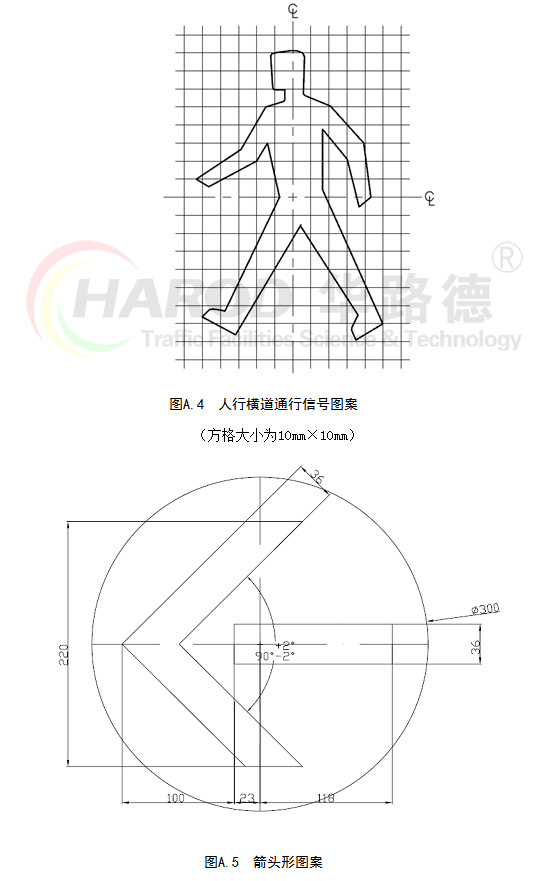 人行橫道通信信號圖案,箭頭形圖案