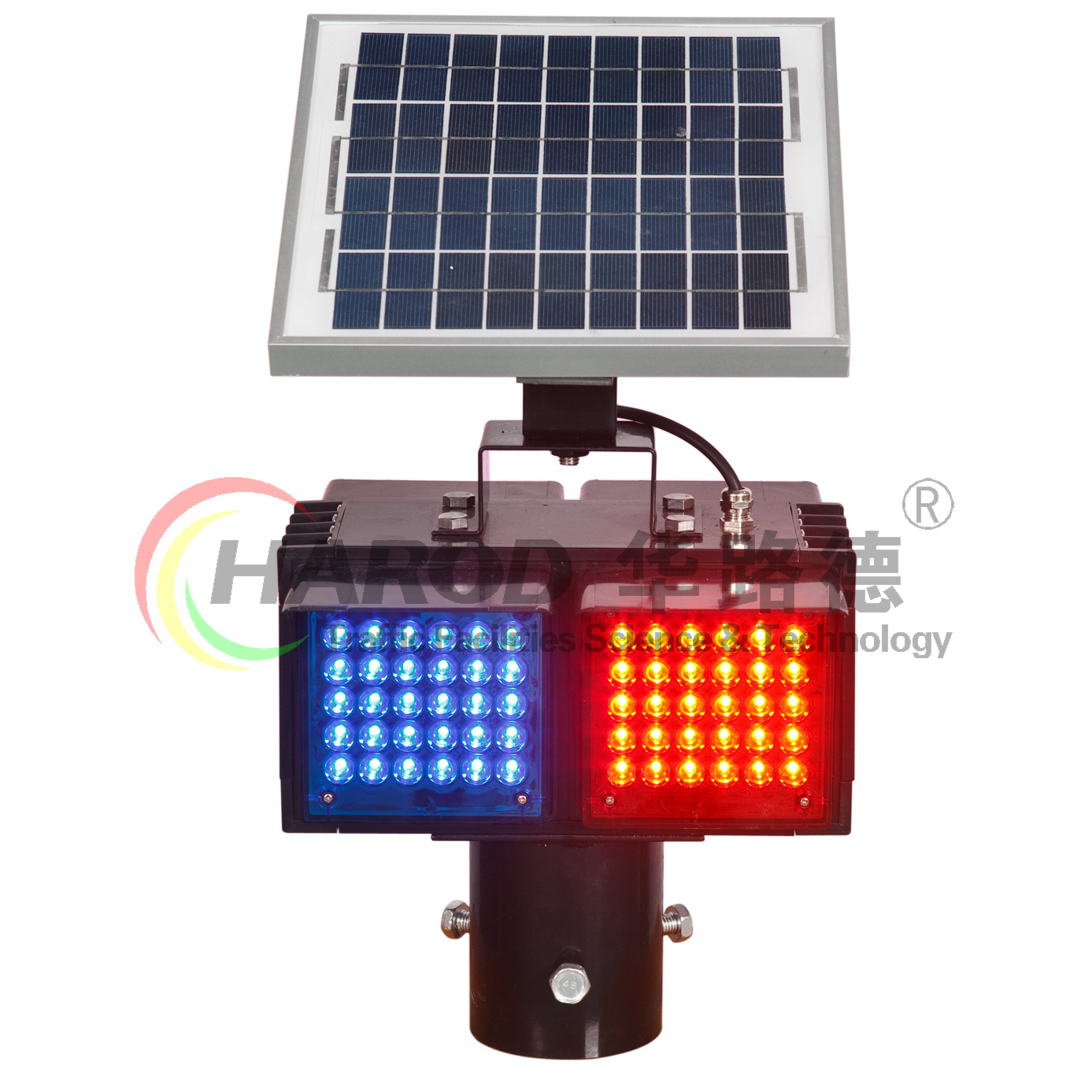 兩格太陽能爆閃警示燈